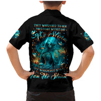 Witch Skull Family Matching Mermaid Dress and Hawaiian Shirt She Whispered Back Iam The Storm - Wonder Print Shop
