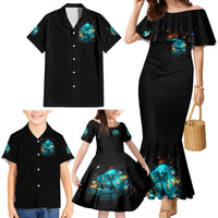 Witch Skull Family Matching Mermaid Dress and Hawaiian Shirt She Whispered Back Iam The Storm - Wonder Print Shop