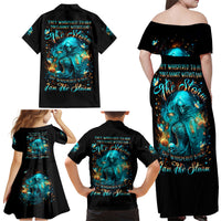 Witch Skull Family Matching Off Shoulder Maxi Dress and Hawaiian Shirt She Whispered Back Iam The Storm - Wonder Print Shop