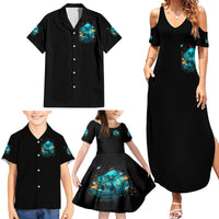 Witch Skull Family Matching Summer Maxi Dress and Hawaiian Shirt She Whispered Back Iam The Storm - Wonder Print Shop