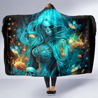 Witch Skull Hooded Blanket She Whispered Back Iam The Storm