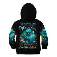 Witch Skull Kid Hoodie She Whispered Back Iam The Storm - Wonder Print Shop