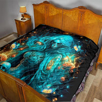 Witch Skull Quilt She Whispered Back Iam The Storm - Wonder Print Shop