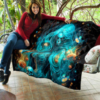 Witch Skull Quilt She Whispered Back Iam The Storm - Wonder Print Shop