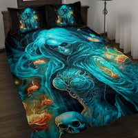 Witch Skull Quilt Bed Set She Whispered Back Iam The Storm - Wonder Print Shop