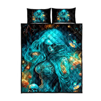 Witch Skull Quilt Bed Set She Whispered Back Iam The Storm - Wonder Print Shop