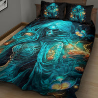 Witch Skull Quilt Bed Set She Whispered Back Iam The Storm - Wonder Print Shop