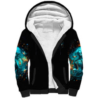 Witch Skull Sherpa Hoodie She Whispered Back Iam The Storm - Wonder Print Shop