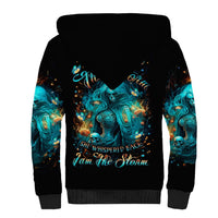 Witch Skull Sherpa Hoodie She Whispered Back Iam The Storm - Wonder Print Shop