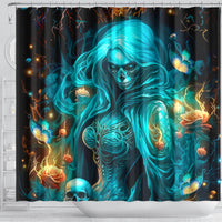 Witch Skull Shower Curtain She Whispered Back Iam The Storm
