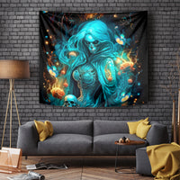 Witch Skull Tapestry She Whispered Back Iam The Storm - Wonder Print Shop