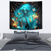 Witch Skull Tapestry She Whispered Back Iam The Storm - Wonder Print Shop