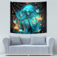 Witch Skull Tapestry She Whispered Back Iam The Storm - Wonder Print Shop