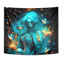 Witch Skull Tapestry She Whispered Back Iam The Storm - Wonder Print Shop