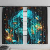 Witch Skull Window Curtain She Whispered Back Iam The Storm - Wonder Print Shop