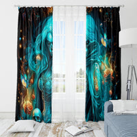 Witch Skull Window Curtain She Whispered Back Iam The Storm - Wonder Print Shop