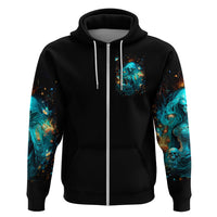 Witch Skull Zip Hoodie She Whispered Back Iam The Storm - Wonder Print Shop