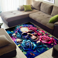 Rose Skull Area Rug Assuming I Was Like Most Girls Was Your First Mistake - Wonder Print Shop