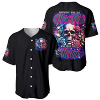 Rose Skull Baseball Jersey Assuming I Was Like Most Girls Was Your First Mistake - Wonder Print Shop