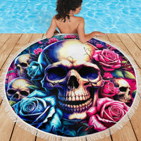 Rose Skull Beach Blanket Assuming I Was Like Most Girls Was Your First Mistake - Wonder Print Shop