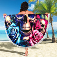 Rose Skull Beach Blanket Assuming I Was Like Most Girls Was Your First Mistake - Wonder Print Shop