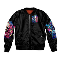 Rose Skull Bomber Jacket Assuming I Was Like Most Girls Was Your First Mistake - Wonder Print Shop