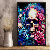 Rose Skull Canvas Wall Art Assuming I Was Like Most Girls Was Your First Mistake - Wonder Print Shop