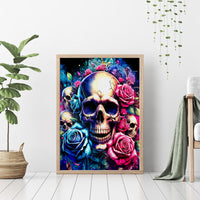Rose Skull Canvas Wall Art Assuming I Was Like Most Girls Was Your First Mistake - Wonder Print Shop