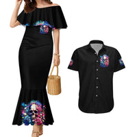 Rose Skull Couples Matching Mermaid Dress and Hawaiian Shirt Assuming I Was Like Most Girls Was Your First Mistake - Wonder Print Shop
