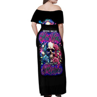 Rose Skull Family Matching Off Shoulder Maxi Dress and Hawaiian Shirt Assuming I Was Like Most Girls Was Your First Mistake - Wonder Print Shop