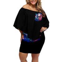 Rose Skull Family Matching Off Shoulder Short Dress and Hawaiian Shirt Assuming I Was Like Most Girls Was Your First Mistake - Wonder Print Shop