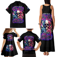 Rose Skull Family Matching Tank Maxi Dress and Hawaiian Shirt Assuming I Was Like Most Girls Was Your First Mistake - Wonder Print Shop