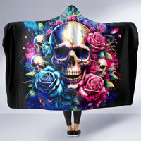 Rose Skull Hooded Blanket Assuming I Was Like Most Girls Was Your First Mistake