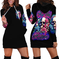Rose Skull Hoodie Dress Assuming I Was Like Most Girls Was Your First Mistake - Wonder Print Shop
