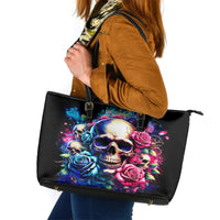 Rose Skull Leather Tote Bag Assuming I Was Like Most Girls Was Your First Mistake - Wonder Print Shop