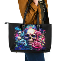 Rose Skull Leather Tote Bag Assuming I Was Like Most Girls Was Your First Mistake - Wonder Print Shop