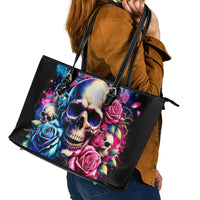 Rose Skull Leather Tote Bag Assuming I Was Like Most Girls Was Your First Mistake - Wonder Print Shop