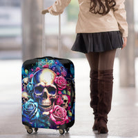 Rose Skull Luggage Cover Assuming I Was Like Most Girls Was Your First Mistake - Wonder Print Shop