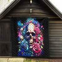 Rose Skull Quilt Assuming I Was Like Most Girls Was Your First Mistake - Wonder Print Shop