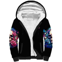 Rose Skull Sherpa Hoodie Assuming I Was Like Most Girls Was Your First Mistake - Wonder Print Shop