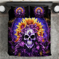 Sunflower Skull Bedding Set She Is Sunshine Mixed With A Little Hurricane - Wonder Print Shop