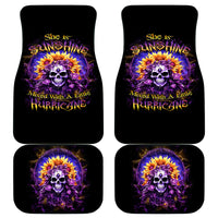 Sunflower Skull Car Mats She Is Sunshine Mixed With A Little Hurricane - Wonder Print Shop
