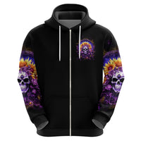 Sunflower Skull Hoodie She Is Sunshine Mixed With A Little Hurricane - Wonder Print Shop