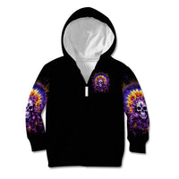 Sunflower Skull Kid Hoodie She Is Sunshine Mixed With A Little Hurricane - Wonder Print Shop