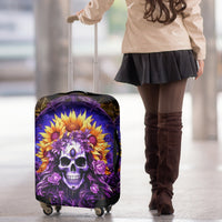 Sunflower Skull Luggage Cover She Is Sunshine Mixed With A Little Hurricane - Wonder Print Shop
