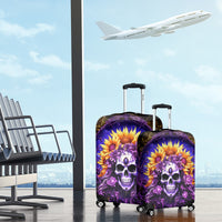 Sunflower Skull Luggage Cover She Is Sunshine Mixed With A Little Hurricane - Wonder Print Shop