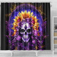 Sunflower Skull Shower Curtain She Is Sunshine Mixed With A Little Hurricane