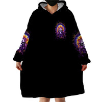 Sunflower Skull Wearable Blanket Hoodie She Is Sunshine Mixed With A Little Hurricane - Wonder Print Shop
