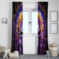 Sunflower Skull Window Curtain She Is Sunshine Mixed With A Little Hurricane - Wonder Print Shop
