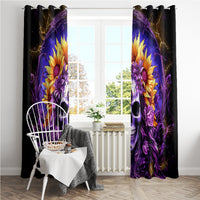 Sunflower Skull Window Curtain She Is Sunshine Mixed With A Little Hurricane - Wonder Print Shop